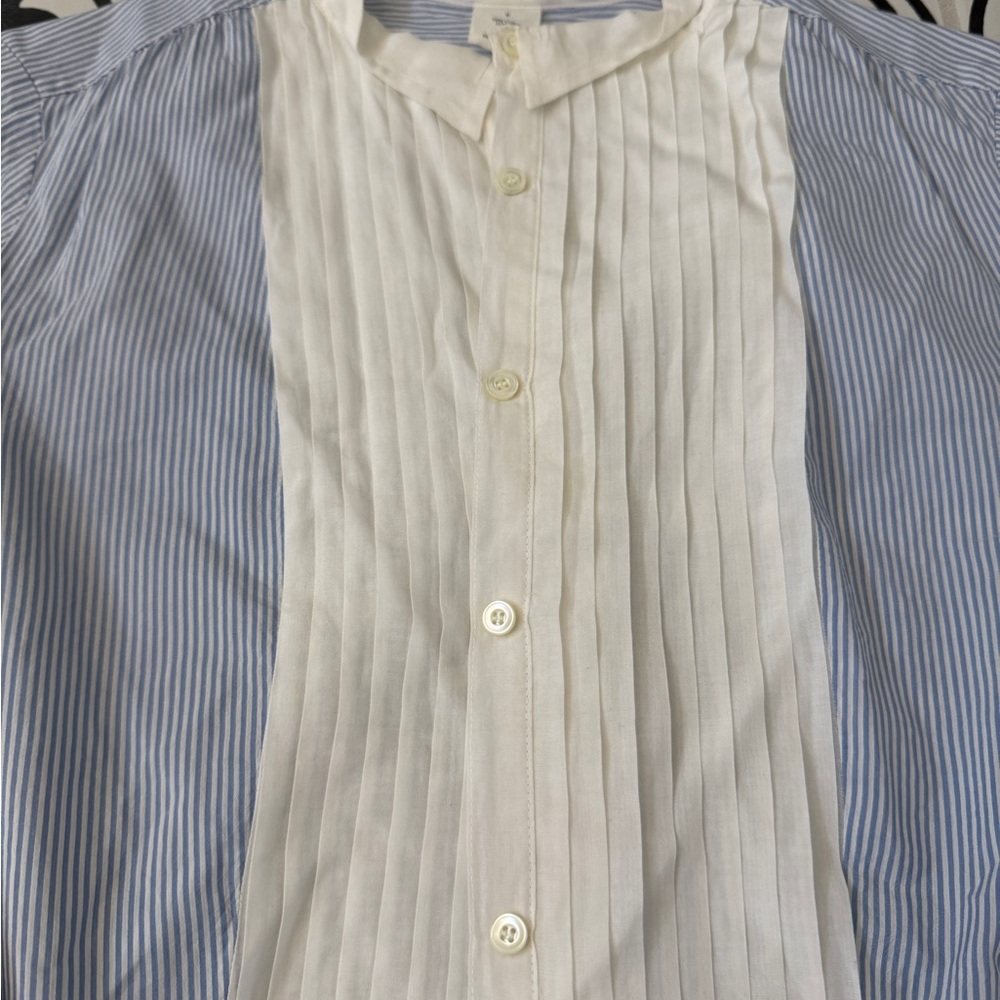 J Crew striped bib blouse - Picture 2 of 5
